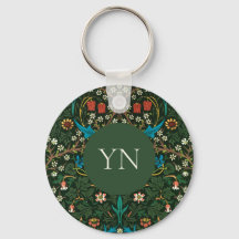BOTÃO KEYRING : WILLIAM MORRIS : TULIPS