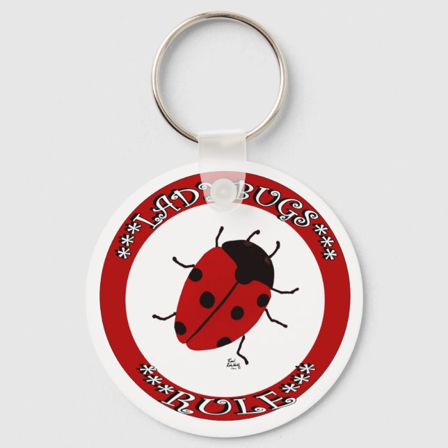 Chaveiro Botão Ladybug (Frente)