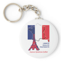 Botão Patriótico Bandeira Francesa BASTILLE DAY