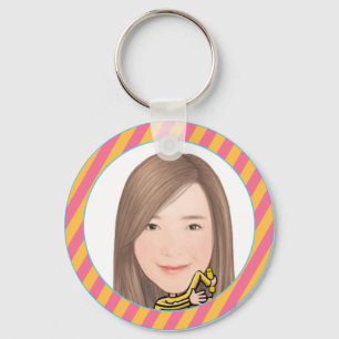 Chaveiro Botão Redondo, Padrão, 2¼ Polegadas