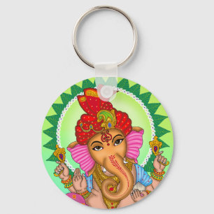 Chaveiro Botão Retro Vintage do Senhor Ganesha