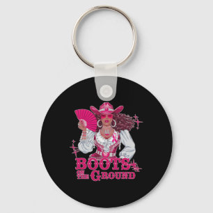 Chaveiro Botas No Chão De Cancer De Mama Rosa-Rosa