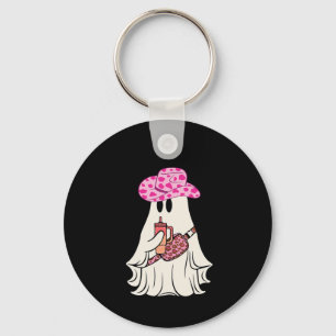 Chaveiro Boujee Boo Jee Spooky Ghost Rosa Halloween Leopard