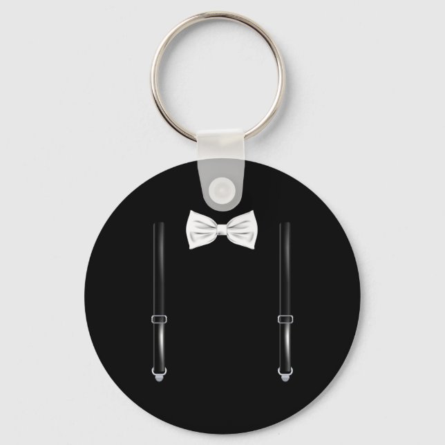 Chaveiro Bow Tie With Suspenders Funny Wedding And Special  (Frente)