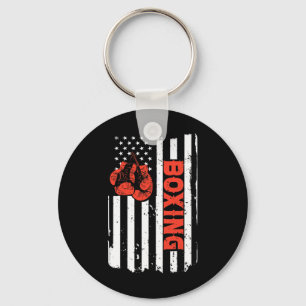 Chaveiro Boxe Bandeira EUA Lutador de MMA Kickboxing Boxe P
