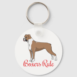 Chaveiro Boxeador de Cão de Cartonagem Bonito