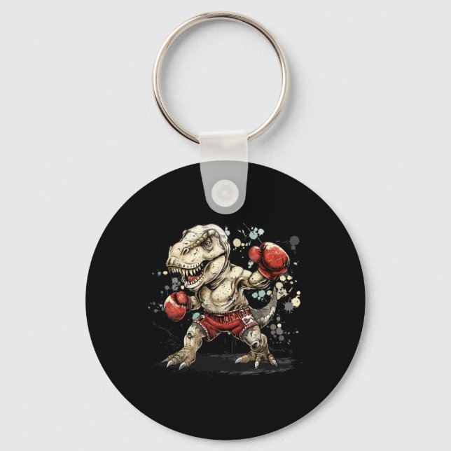 Chaveiro Boxeador Dinossauro Boxeador T-rex Kickboxing Dino (Frente)