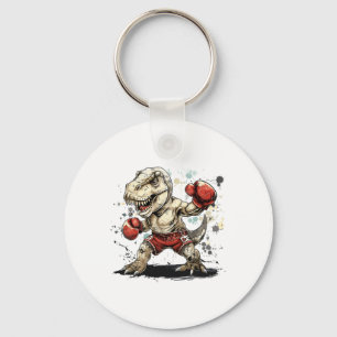 Chaveiro Boxeando Dinossauro Boxeador T-rex Kickboxing Dino