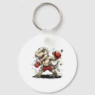 Chaveiro Boxeando Dinossauro Boxeador T-rex Kickboxing Dino