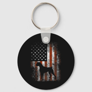 Chaveiro Boxer American Flag Shirt Usa 4 De Julho Dog Gift