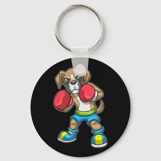 Chaveiro Boxer De Cães Boxando Luvas Boxando Para Homens Me (Frente)