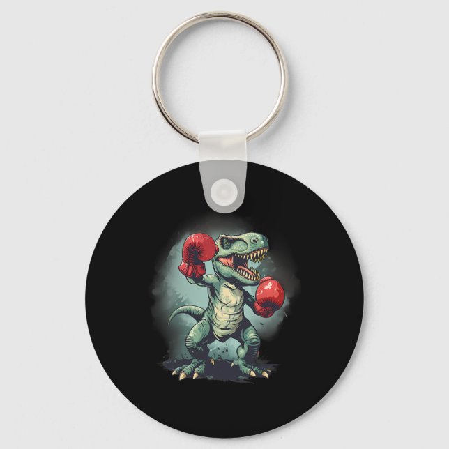 Chaveiro Boxer Dinossaur Boxing Dino Kickboxing T-rex Boxin (Frente)
