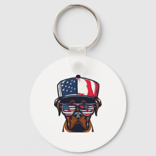 Chaveiro Boxer Dog 4 de julho