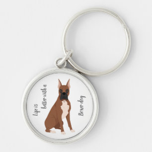 Chaveiro Boxer dog chaveiro. Qualquer casaco, qualquer tipo