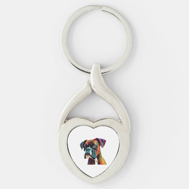 Chaveiro Boxer Dog Colorido (Frente)