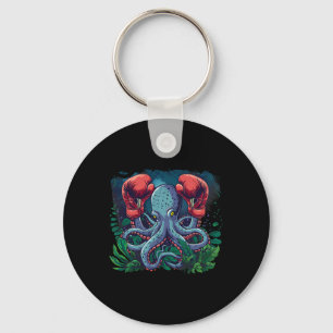 Chaveiro Boxer Octopus Lover Ocean Creature Kickboxe