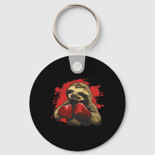 Chaveiro Boxer Sloth com luvas in a box Kickboxe Engraçado