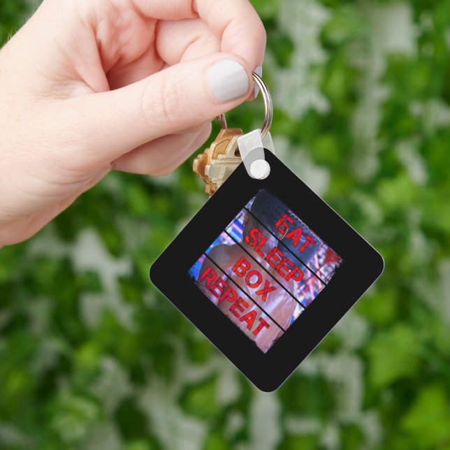 Chaveiro Boxer Training Cote Comer Caixa de Repouso Repetir (Mão)