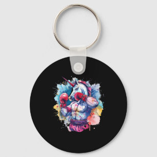 Chaveiro Boxer Unicorn Com Luvas De Boxin Engraçadas
