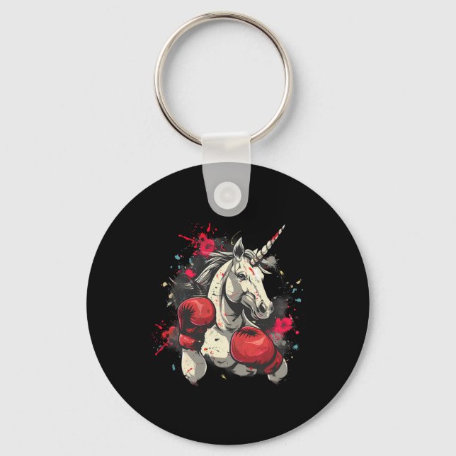 Chaveiro Boxer Unicorn Com Luvas In A Box Kickboxe Cute B (Frente)
