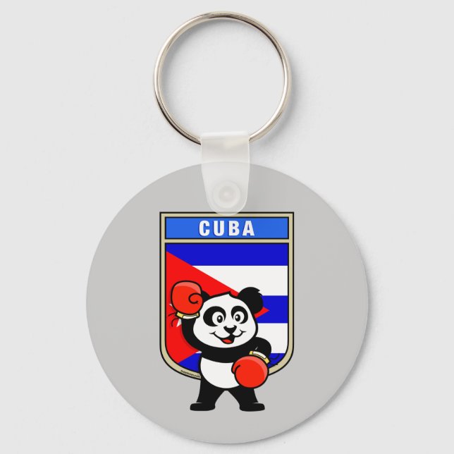 Chaveiro Boxing Cuba Panda (Frente)