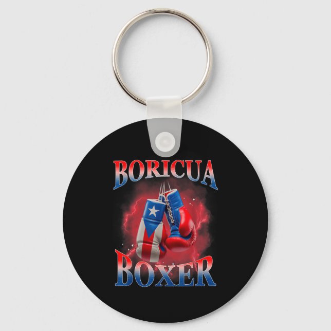 Chaveiro Boxing Puerto Rico Boricua Boxer Puerto Rican  (Frente)