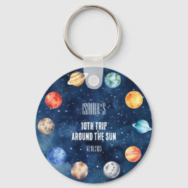 Chaveiro Boy Outer Space 10th Trip Around the Sun Birthday