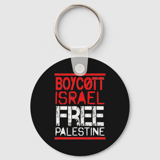 Chaveiro Boycott Israel Palestine Gaza War Awareness  (Frente)