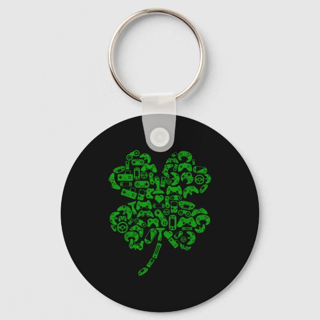 Chaveiro Boys Gamer Game Shamrock St Patricks Day Irish Men (Frente)
