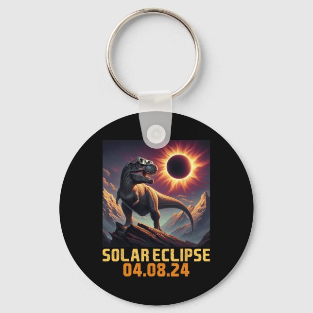 Chaveiro Boys T Rex Dinossauro Astronauta Total Eclipse Sol (Frente)