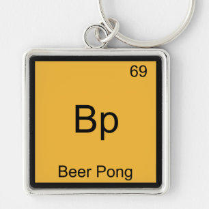 Chaveiro Bp - Beer Pong - Símbolo De Elemento Químico Funny