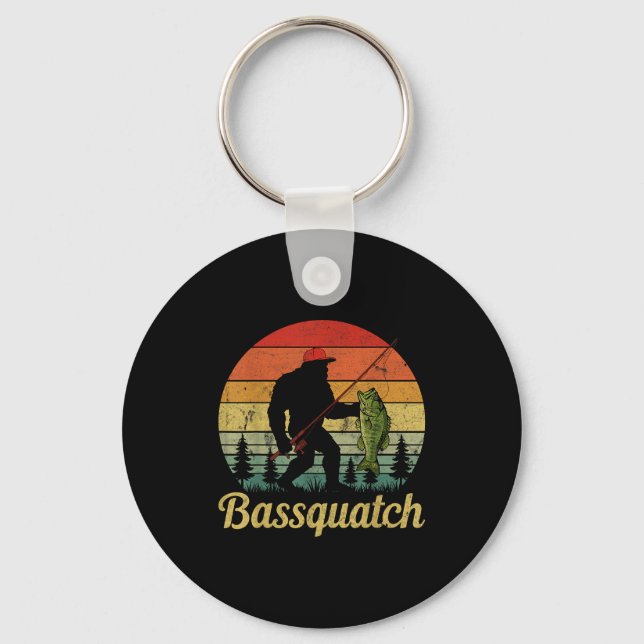 Chaveiro Bquatch B Fishing Humor Bigfoot Ufo Sasquatch  (Frente)