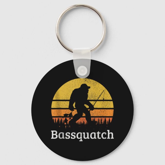 Chaveiro Bquatch Divertido B Pesca Sasquatch Pé Grande Vint (Frente)