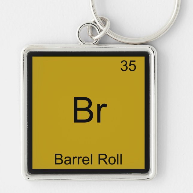 Chaveiro Br - Camisa de Química Elemento Engraçado de Rolag (Frente)