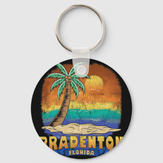 Chaveiro Bradenton Flórida Lembrança Vintage Desgastada