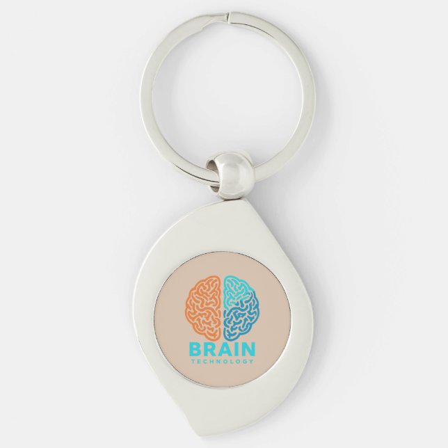 Chaveiro Brain Technology - Split Hemispheres Mind (Frente)