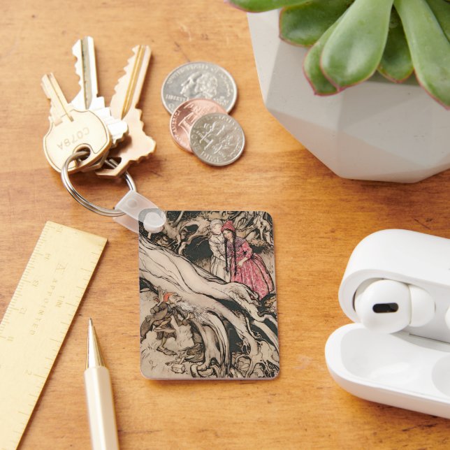 Chaveiro Branca de Neve e Rosa Vermelha por Arthur Rackham (Mesa)