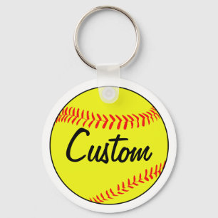 Chaveiro branco da equipe do softball de Fastpitch