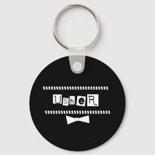 Chaveiro Branco de Usher no preto