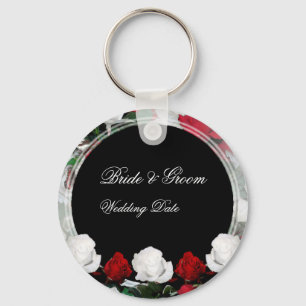 Chaveiro Branco & rosas vermelhas noiva & favor 1 do