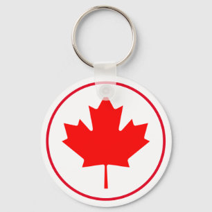 Chaveiro Branco vermelho do dia canadense brilhante de