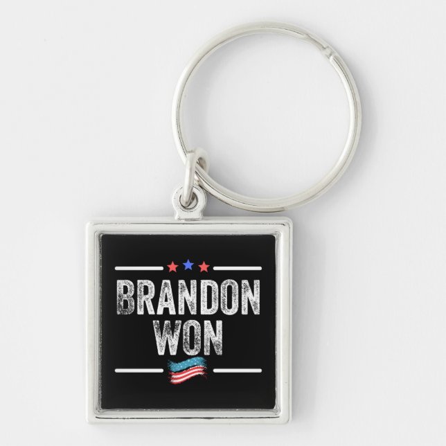 Chaveiro brandon ganhou, brandon ganhou engraçado, brandon  (Frente)