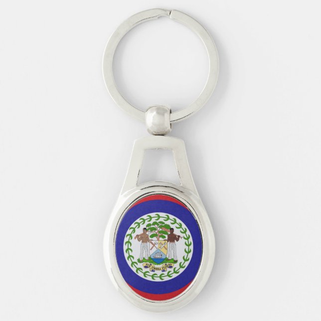 Chaveiro Brasão de Armas da Bandeira de Belize (Frente)
