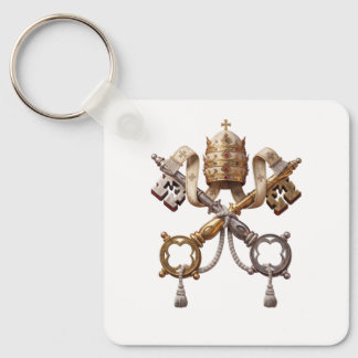 Chaveiro brasão de armas do Vaticano símbolo da bandeira do