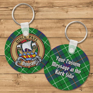 Chaveiro Brasão do Clã Duncan sobre Tartan