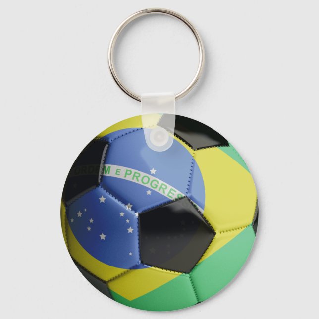 Chaveiro Brasil: Bandeira do futebol (Frente)