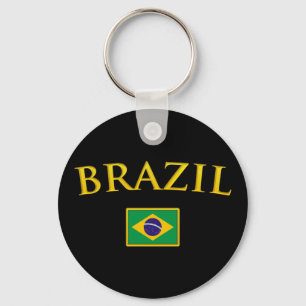 Chaveiro Brasil dourado