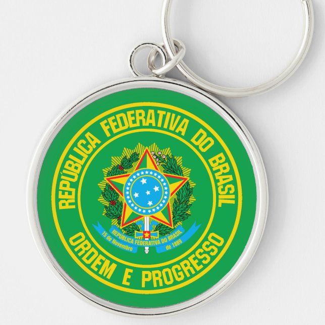 Chaveiro Brasil Round Emblem (Frente)