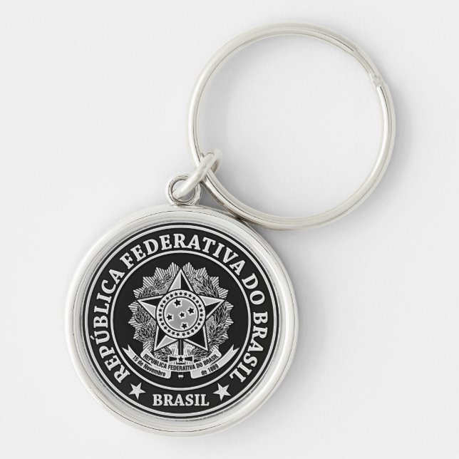 Chaveiro Brasil Round Emblem (Frente)