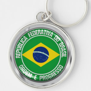 Chaveiro Brasil Round Emblem